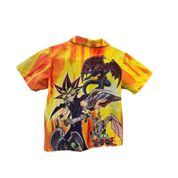 Vintage Boys Yu Gi Oh! APO Anime Cartoon Button Down Yellow Shirt Size 5 - Picture 5 of 5